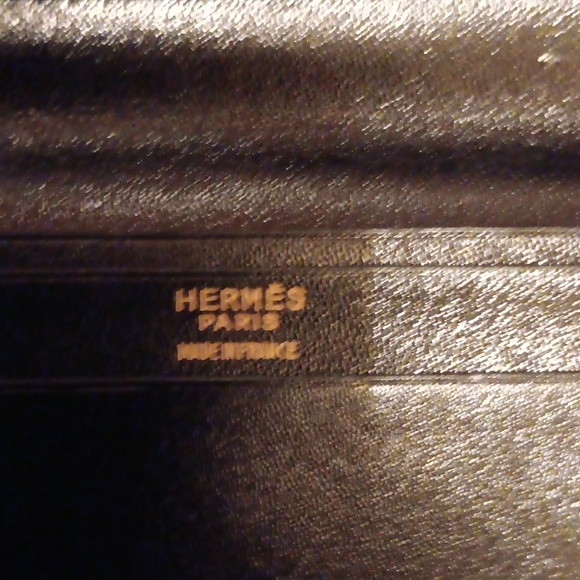 NWOB HERMES BLACK LAMB LEATHER WALLET - Picture 6 of 7